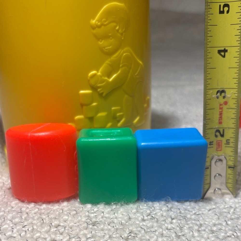 Fisher-Price Vintage Blue and Yellow Shape Sorter Toy - Picture 5 of 7